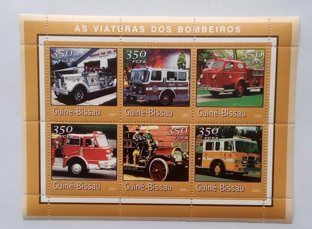 Гвинея Биссау 2001. Транспорт. Пожарные автомобили. История. MNH**