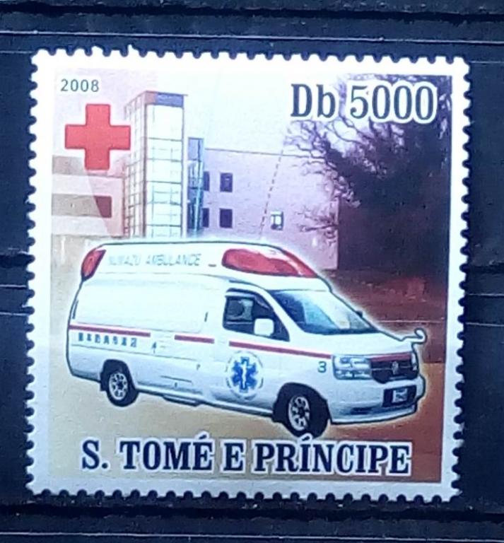 Сан Томе и Принсиспи 2008. Транспорт.  Автомобиль скорой помощи. MNH**