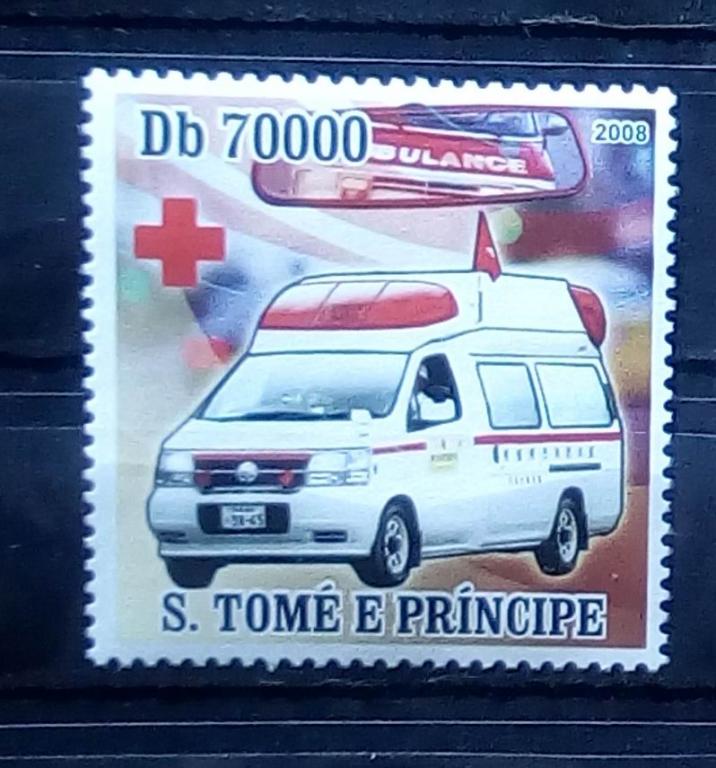 Сан Томе и Принсиспи 2008. Транспорт.  Автомобиль скорой помощи. MNH**