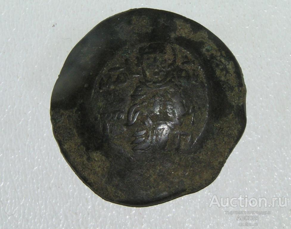 Монета Аспрон трахи ВИЗАНТИЯ. МАНУИЛ I КОМНИН (1143-1180).