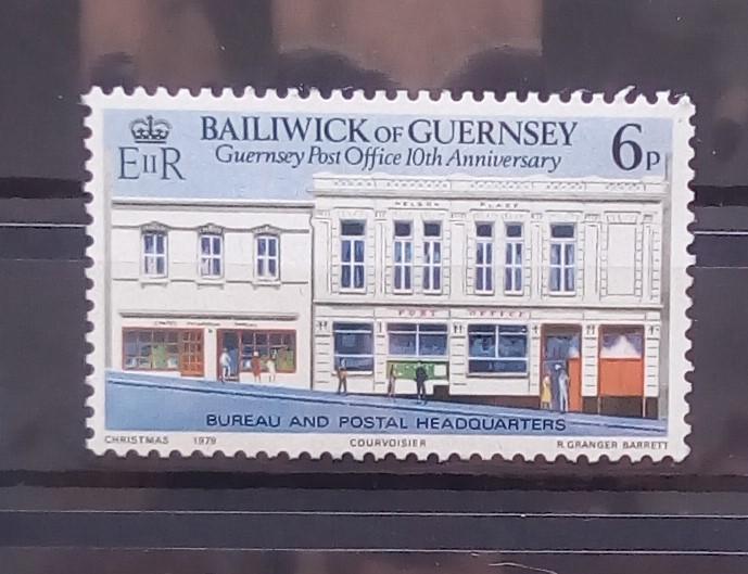 Марка чистая. Гернси 1979. История почты.