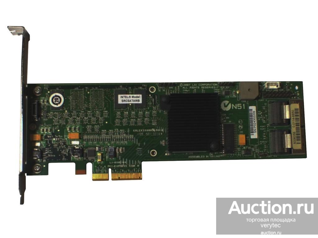 Контроллер Intel SRCSATAWB Raid-On-Chip 8xSAS/SATA PCIe x4 Raid Card