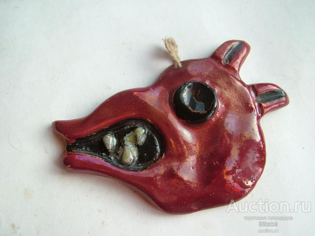 Волк - страшный зверь. Авторская монограмма НФ. глазури