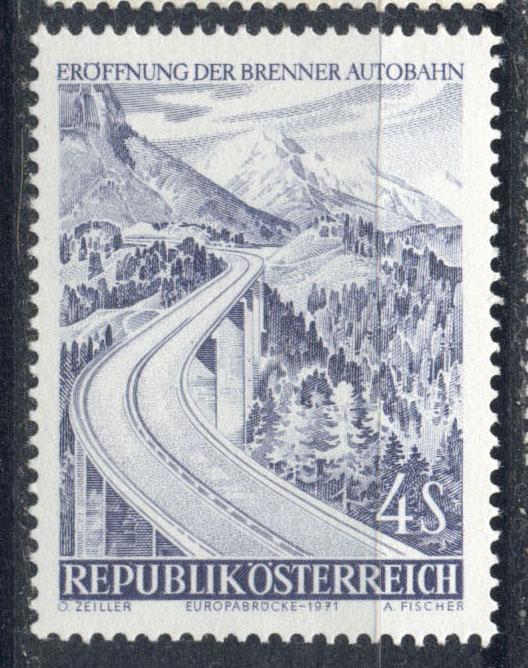 Австрия 1971г. Горы, Альпы Автобан негашеная**