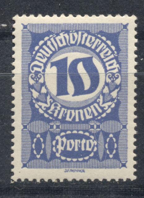 Австрия 1920 г. стандарт служебная   негашеная**
