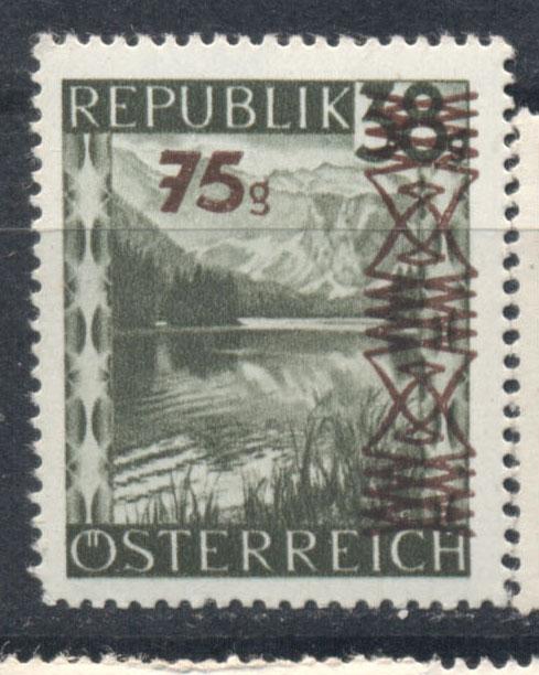 Австрия 1947 г. стандарт надпечатка   негашеная**