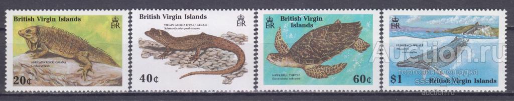 Британские Виргинские о-ва 1988 фауна Mi642-645 MNH