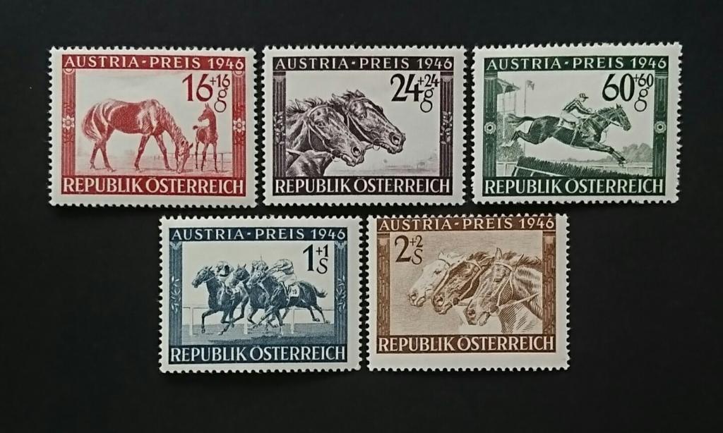 Австрия - скачки 1946г., Mi. #785-789