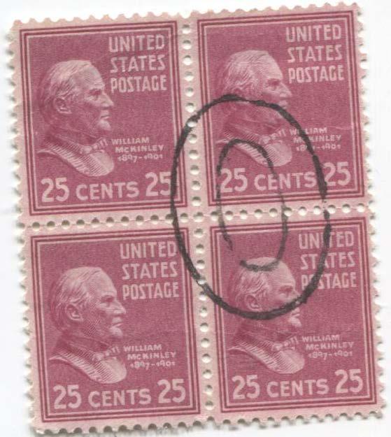 1938. США. президент У Маккинли квбл.гаш