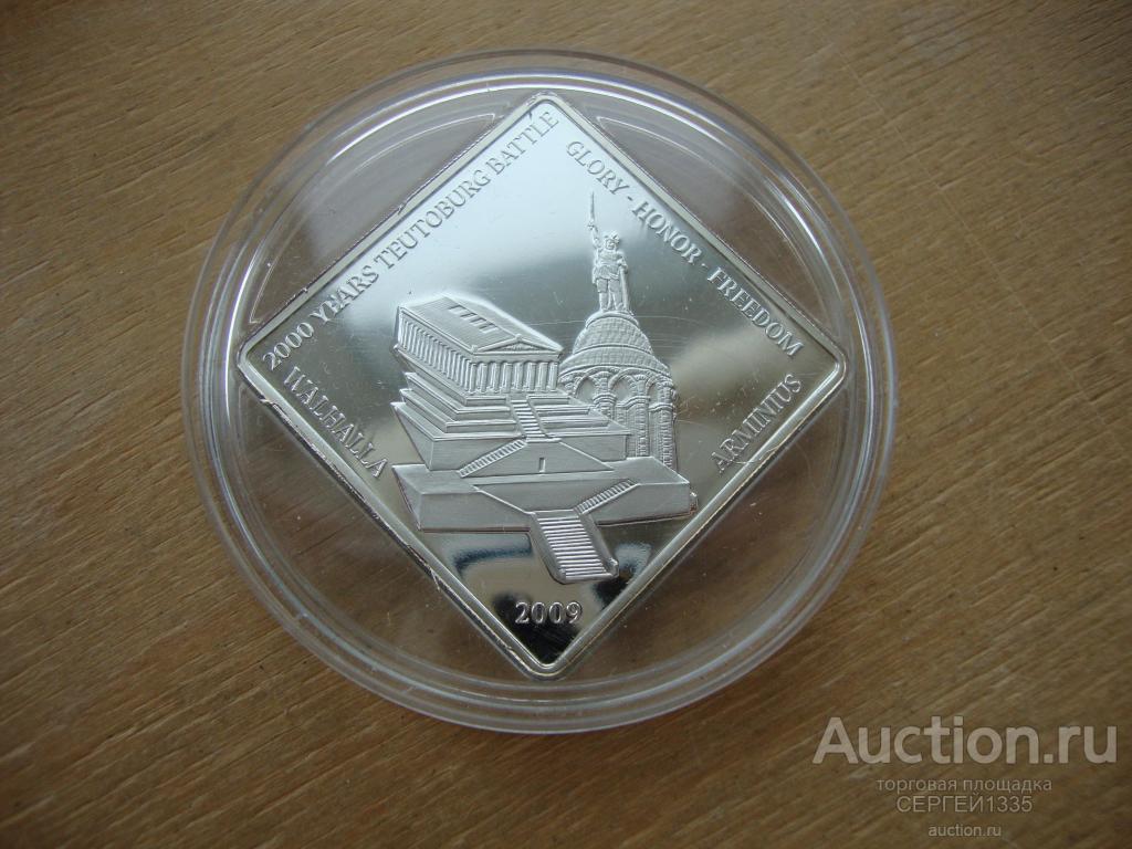 Палау 1 доллар 2009 Битва в Тевтобургском Лесу 1000 лет Вальхалла Памятник Арминию