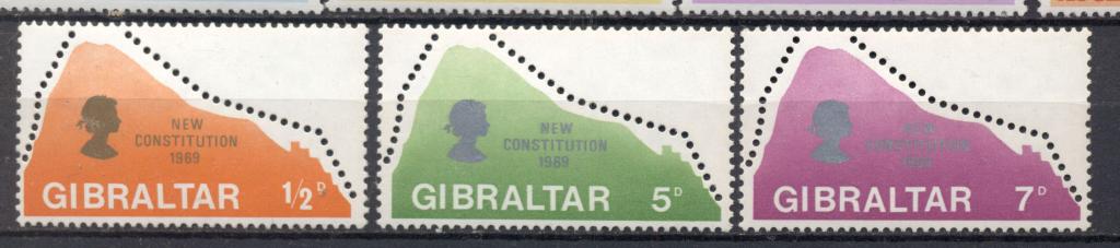 Гибралтар 19692 г. серия  Новая Конституция  негашеная* *