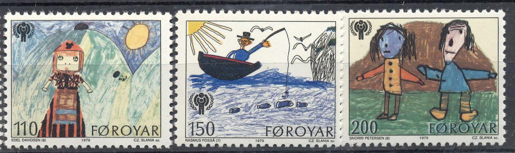 Фарерские о-ва 1979 г. серия детский рисунок негашеная**