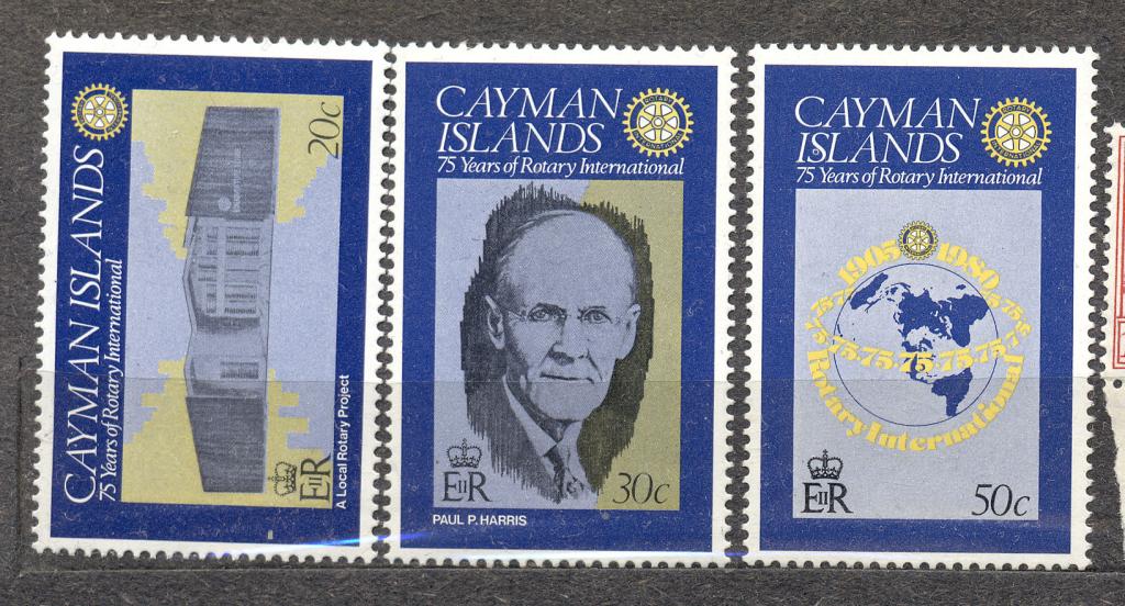 Каймановы о-ва. 1980 г. серия 75 лет Ротари- Интернешнл   негашеная**
