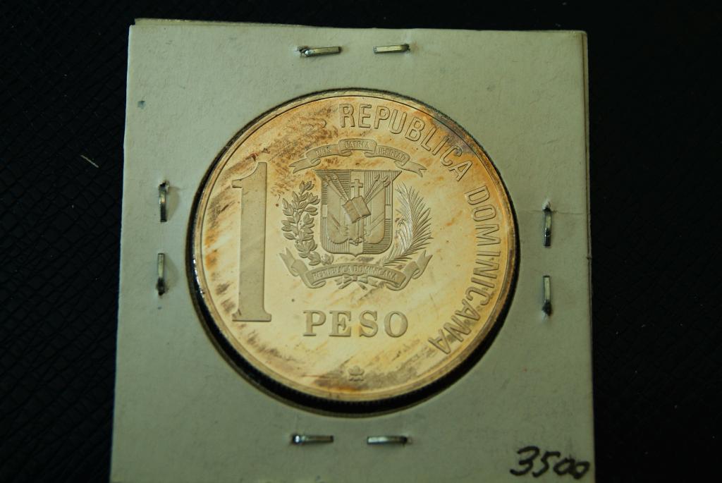 Доминиканская Республика 1 песо 1988 КМ 66а