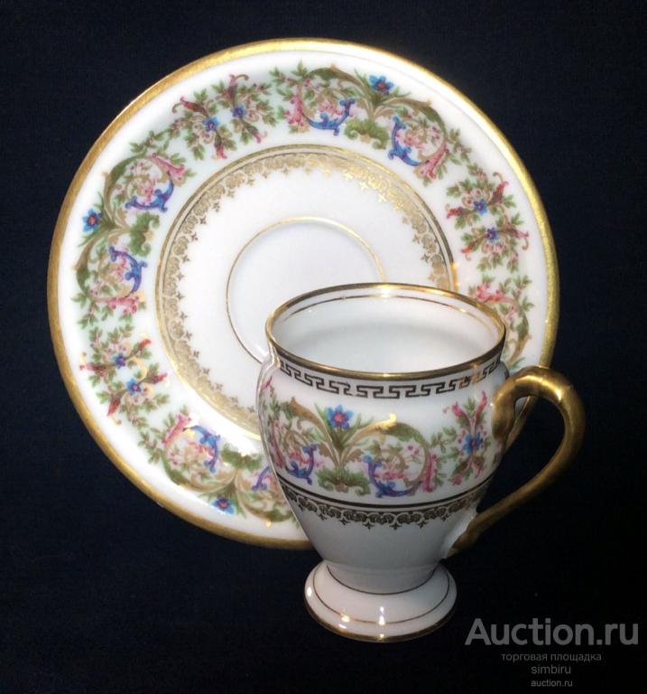 ЛИМОЖ КОФЕЙНАЯ ПАРА РЕНЕССАНС C.AHRENFELDT LIMOGES ФРАНЦИЯ 1900г
