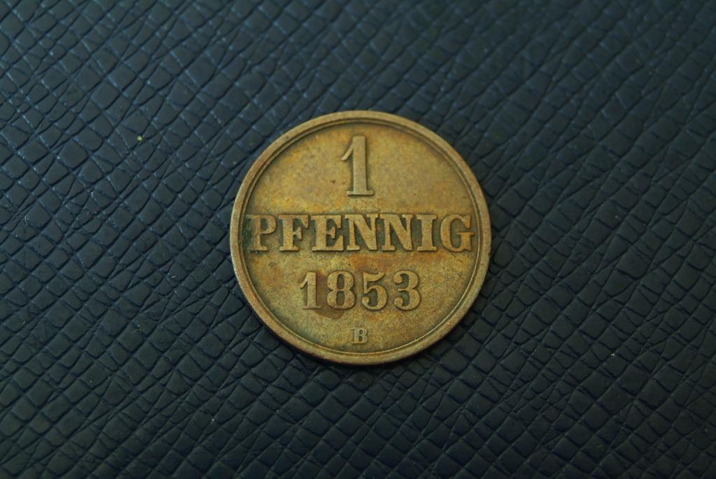 Германия Ганновер 1 пфенниг 1853 КМ 231