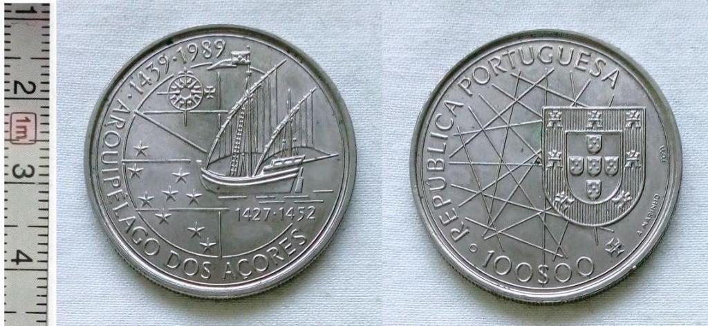 Португалия,100 эскудо 1989 год,никель