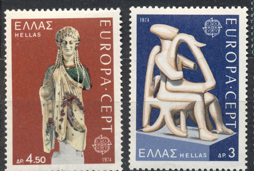 Греция 1974 г.  серия ЕВРОПА СЕПТ Скульптура негашеная**