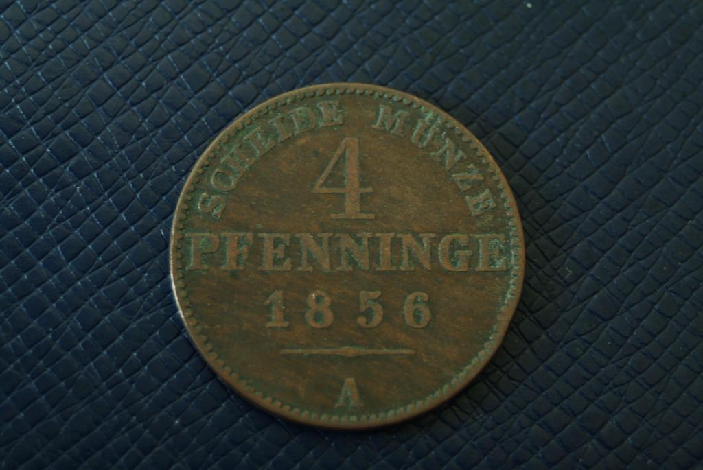 Германия Пруссия 4 пфеннига 1856 КМ 454