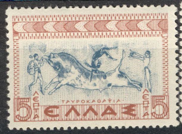 Греция 1937 г. стандарт Античное искусство  негашеная**
