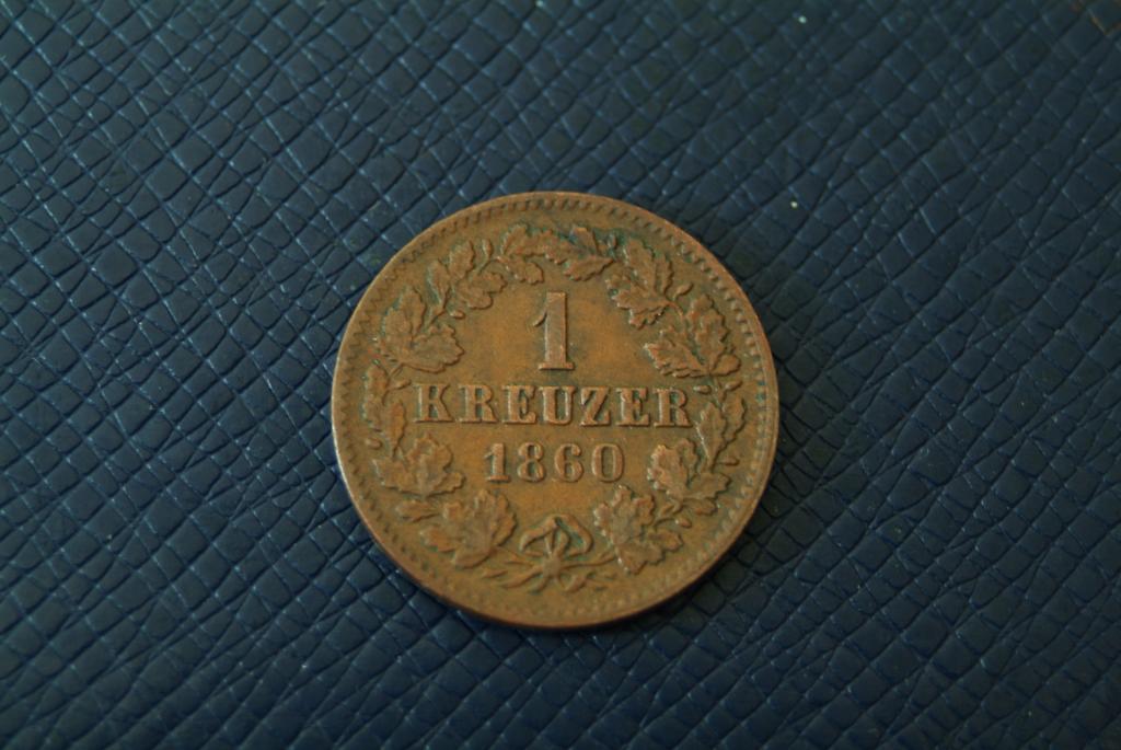 Германия Нассау 1 крейцер 1860 КМ 54