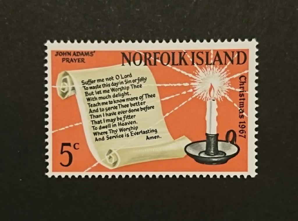 Великобритания - Норфолк Рождество 1967г., MNH