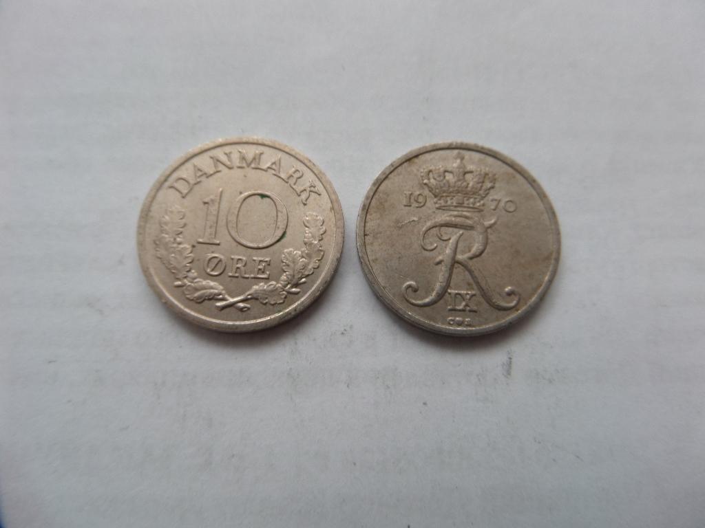 МОНЕТА 10 ЭРЕ 1970 ДАНИЯ