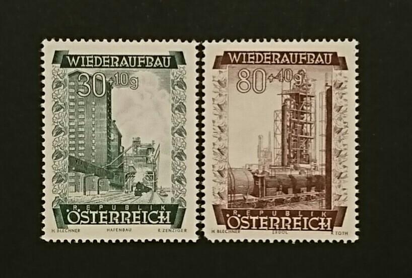 Австрия - послевоенное восстановление 1948г., MNH