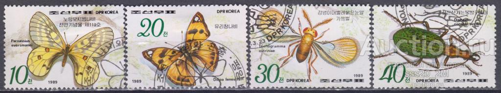 КНДР 1989 насекомые Mi3010,3012,3014,3015