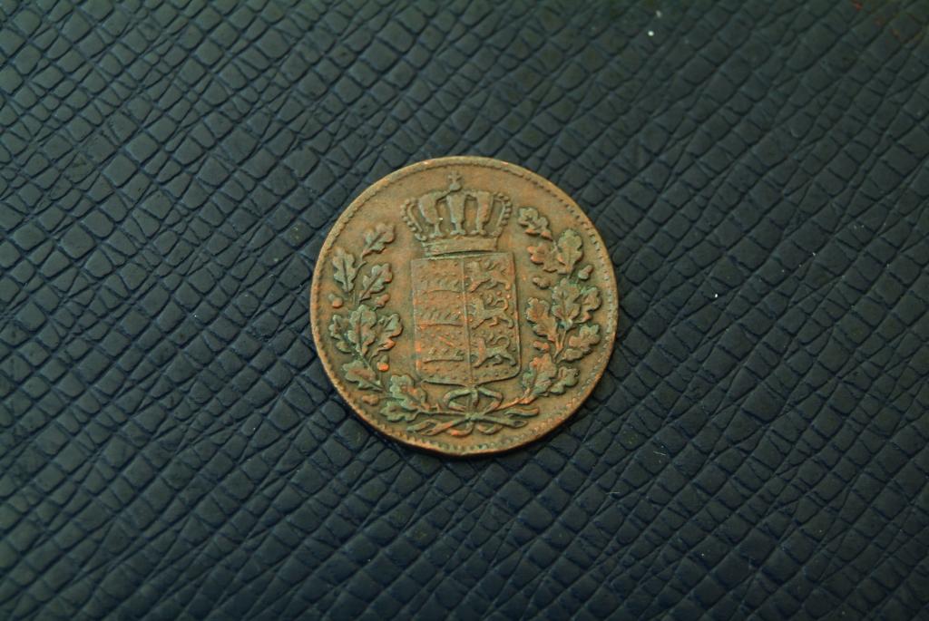 Германия Вюртемберг 1/2 крейцера 1856 КМ 585