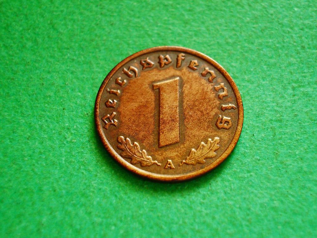 Германия. 1 пфенниг 1937 года. А . Приличное коллекционное состояние!