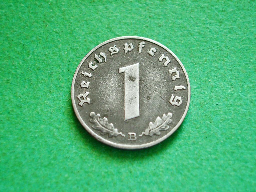 Германия. 1 пфенниг 1942 года. В . Приличное коллекционное состояние!