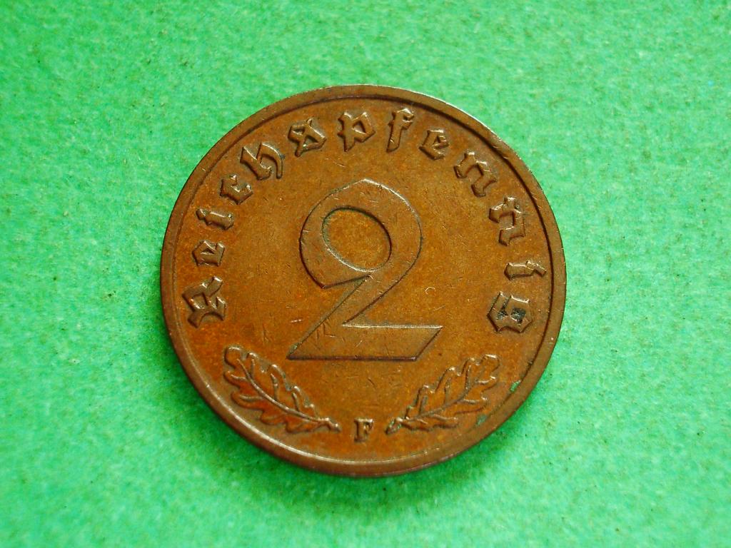 Германия. 2 пфенниг 1938 года. F . Приличное коллекционное состояние!