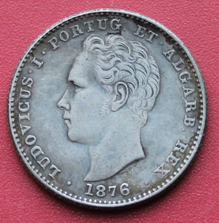 ПОРТУГАЛИЯ. 200 РЕЙС 1876. ЛЮДОВИК 1.