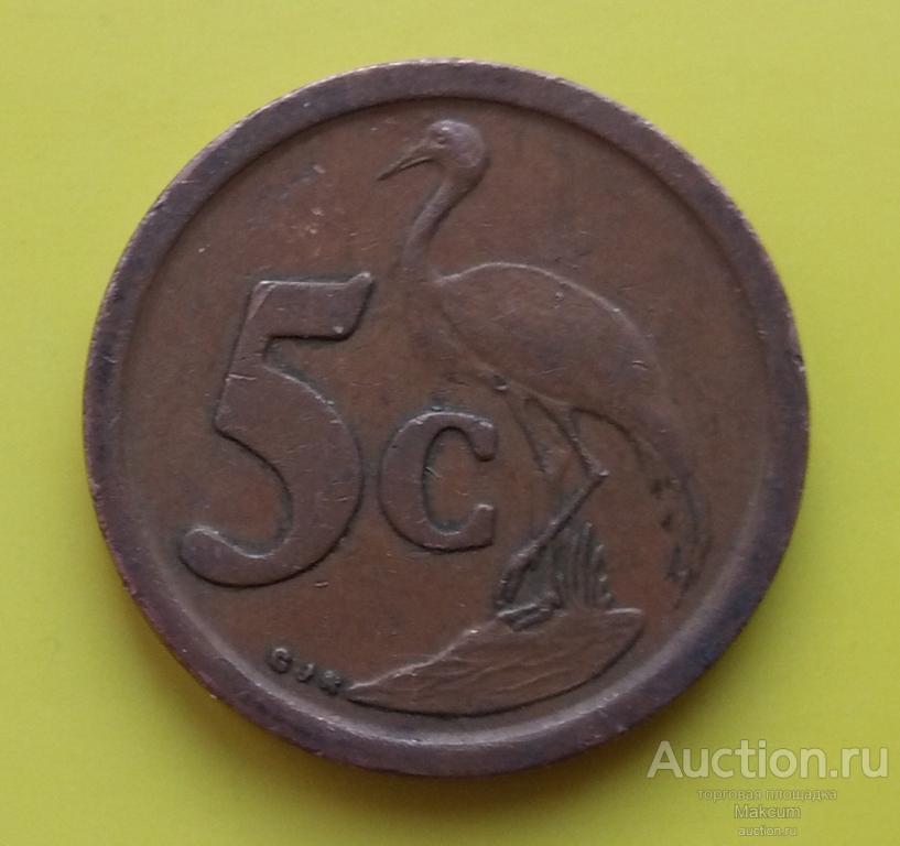 ЮАР 5 центов .1991 г .