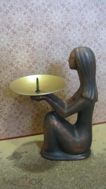 подсвечник девушка из СССР 