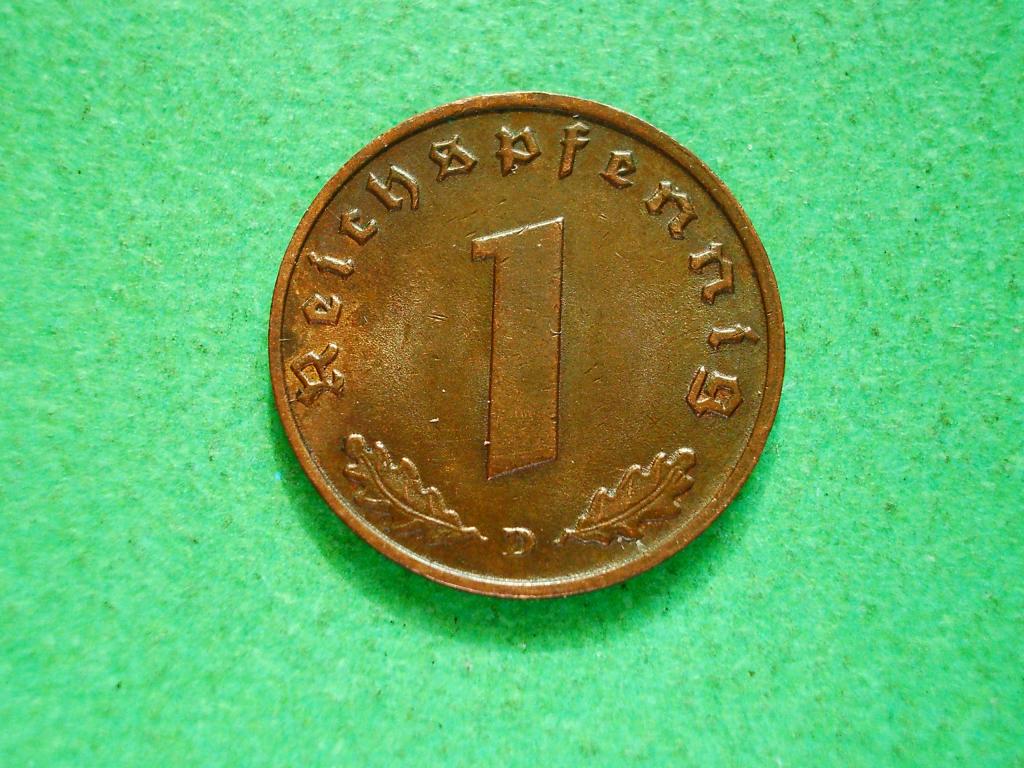 Германия. 1 пфенниг 1939 года. D . Приличное коллекционное состояние!