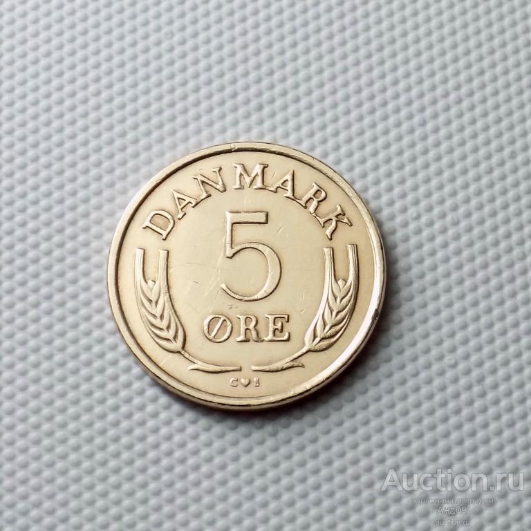 Дания 5 эре 1969 года (1258а)