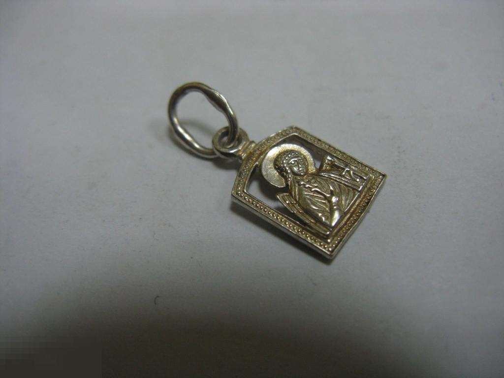 подвеска святой     серебро 925 пробы    позолота 