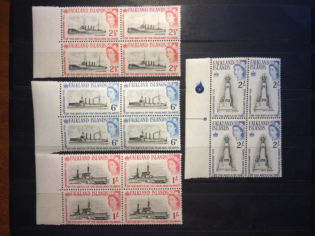 Фолкленды, 1964, MNH, квартблоки