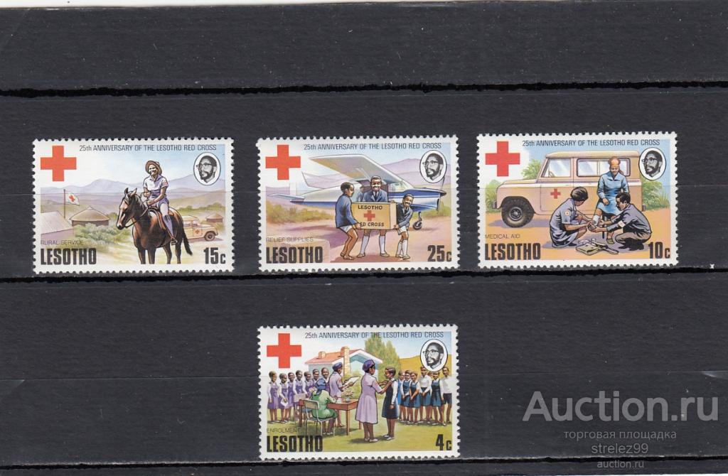 LESOTHO  ЛЕСОТО  Красный Крест   Серия 1976 Сост**  6 Евро