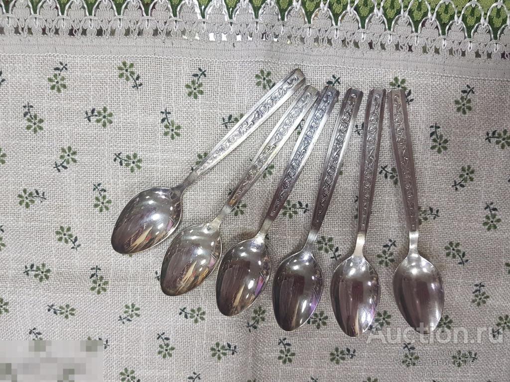 Набор чайные ложки мельхиор,6шт. 