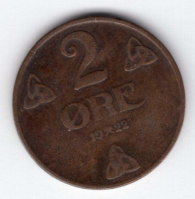 2 эре - Норвегия - 1922