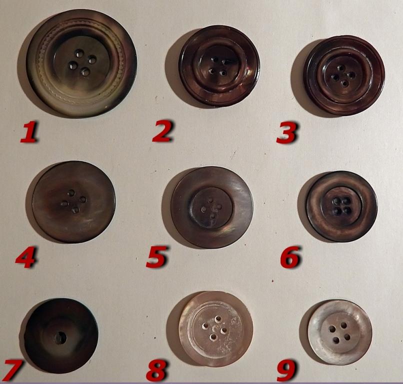Пуговицы. Натуральный перламутр (№ 1)