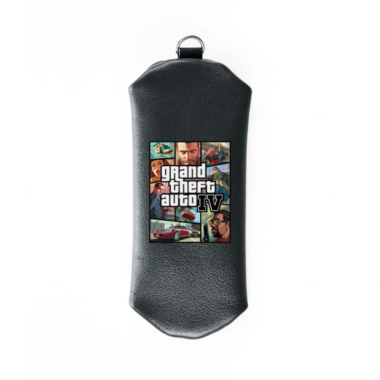 Ключница на молнии Обложка GTA, черная