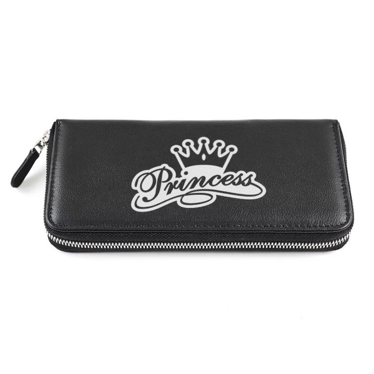 Клатч на молнии большой Princess, черный