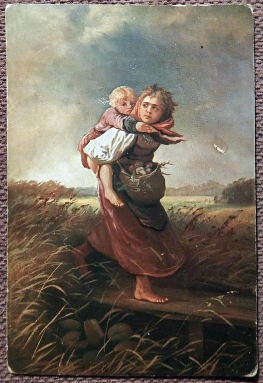 Дети убегающие от грозы картина