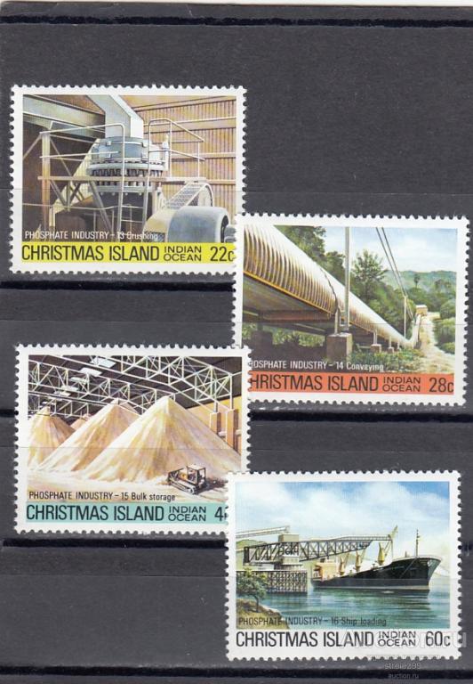 CHRISTMAS ISLANDS  РОЖДЕСТВА  Производство фосфатов  Серия  1981  Сост**