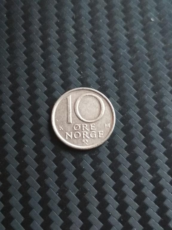 Норвегия 10 эре 1991 г.