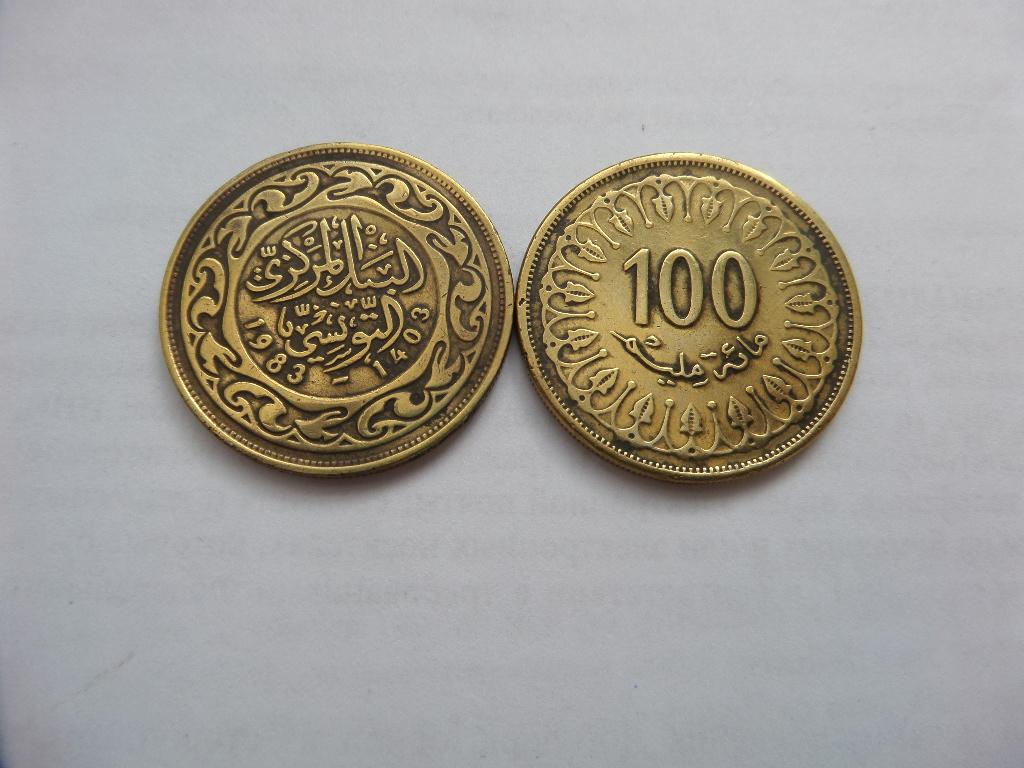 МОНЕТА 100 МИЛЛИМ 1983 ТУНИС